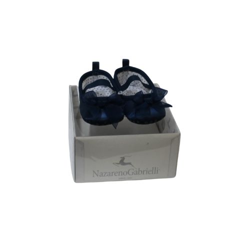 Scarpine Neonato Bambina Blu con Fiocco – Nazareno Gabrielli