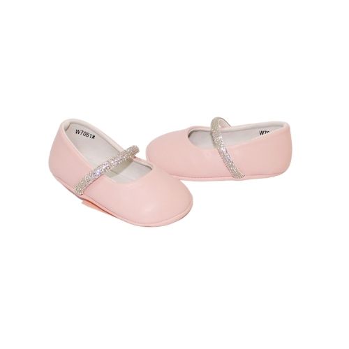 Scarpine Neonato Bambina Rosa con Cinturino Brillante
