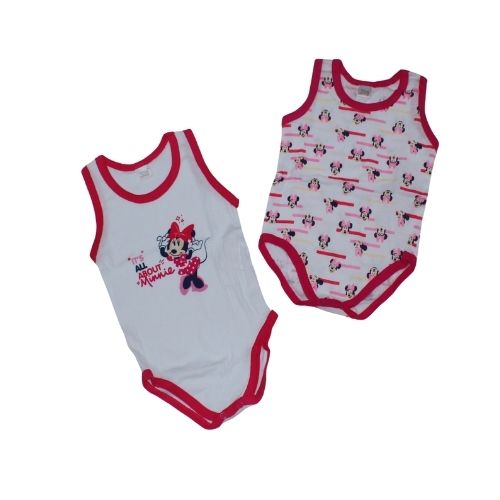 Set 2 Body Neonata Minnie Mouse in Cotone