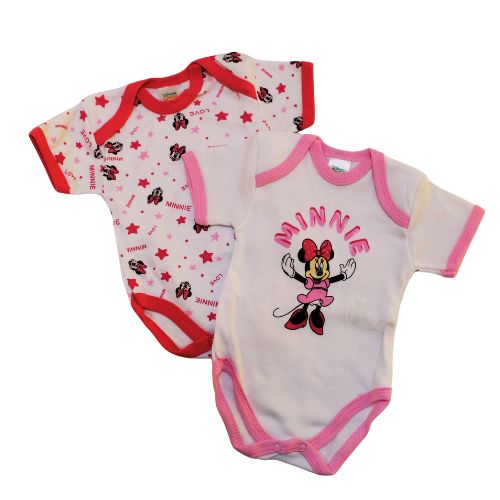 Set 2 Body Neonata a Manica Corta in Cotone – Minnie