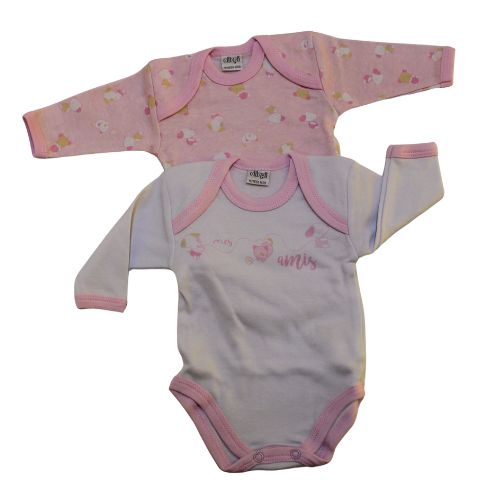 Set 2 Body Neonata a Manica Lunga in Caldo Cotone – Ellepi’