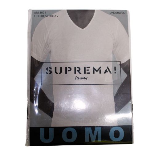 Maglia Intima Uomo Supremaluxury Scollo a V – Manica Corta – Cotone