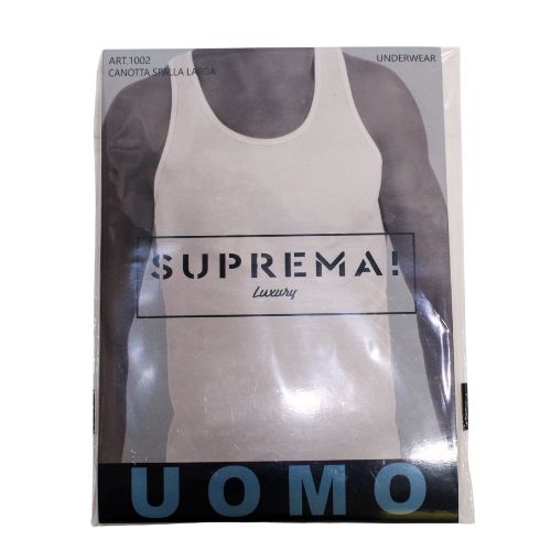 Canotta Intima Uomo Suprema Luxury Spalla Larga – 100% Cotone