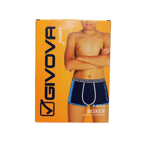 Boxer bambino Givova Junior in cotone elasticizzato – Blu