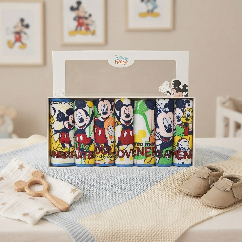 Set Bavette Neonato in Cotone – Fantasia Disney