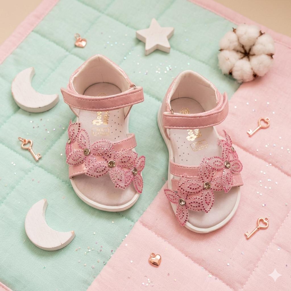 Sandali Primi Passi da Bambina Rosa Eleganti – Scarpine d’Oro (Scarpe Cerimonia Bimba)