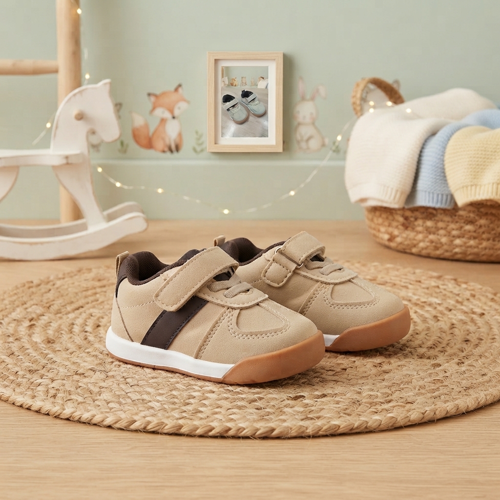Sneakers Bambino Beige e Marrone: Stile Casual, Resistenza e Massimo Comfort